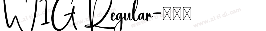 W1G Regular字体转换